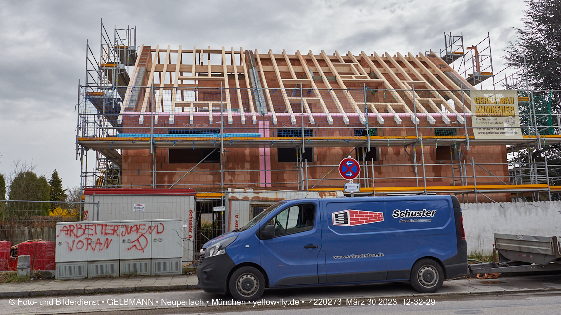 31.03.2023 - Baustelle zu einem Mehrfamilienhaus in der Niederalmstraße 16